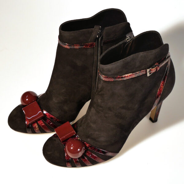 DOVE NUOTANO GLISCALI CAMOSCIO 9579 NERO GALAXY BORDEAUX