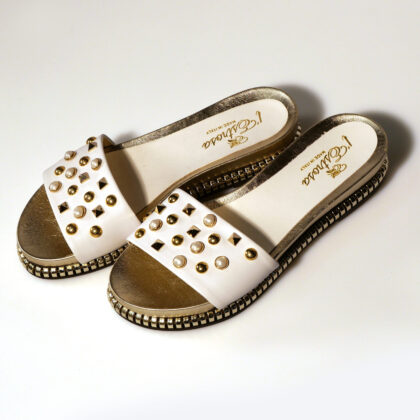 L'ESTROSA 346 VITELLO BIANCO BORCHIE PERLE